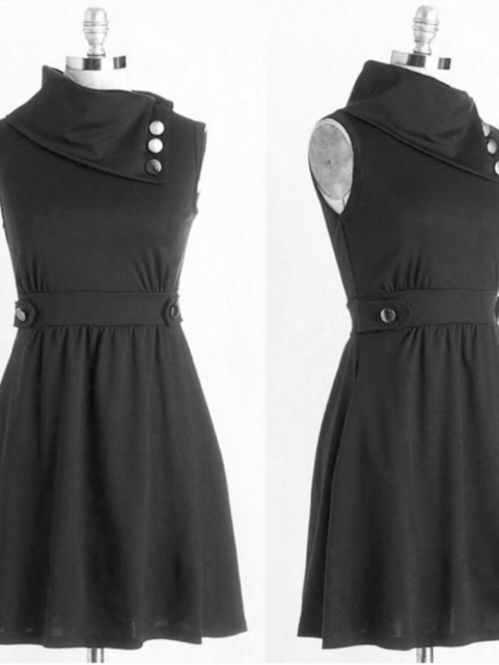 Modcloth "Coach Tour" Dress in Black